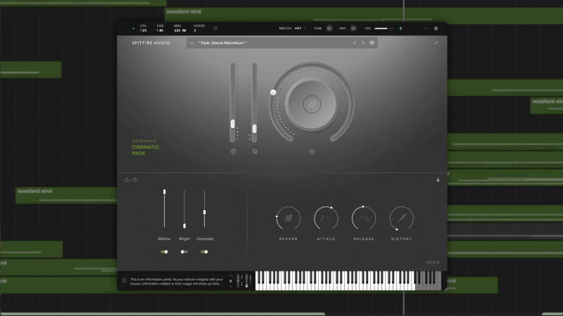 SpitfireAudio Cinematic Pads Screenshot small